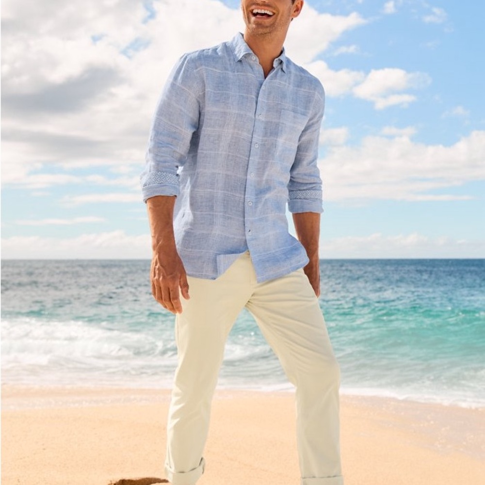Boracay Flat-Front Chino Pants 44 x 30